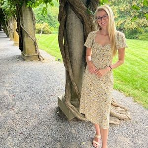 XS ASTR sweet heart midi dress